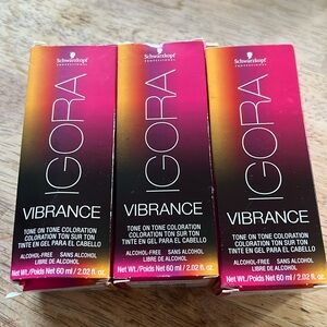 three brand new in the box IGORA vibrance hair color